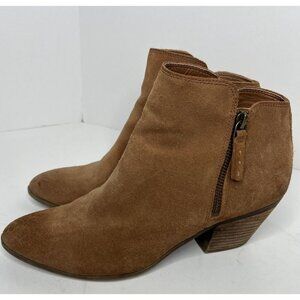 FRYE Womens Boots Judith Zip Ankle Bootie Suede Leather Size 9 Light Tan